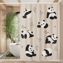Rideau de douche lesté, rideau de douche imprimé, rideau de séparation pour salle de bain, 150 x 180 cm
