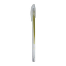 Evidenziatore a punta fine, punta ad ago da 0,6 mm, inchiostro oro/bianco/argento, fusto trasparente, flusso fluido — Compatibile con arte e