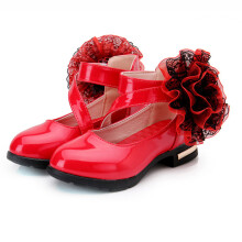 (32) Girls PU Leather Party Shoes Anti-Slip Breathable