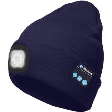 Căciulă Bluetooth unisex cu lumină, căști wireless reîncărcabile USB cu 4 LED-uri, capace pentru bărbați și femei, cadouri de iarnă,
