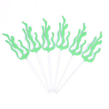 13Pcs Ocean Cake Toppers Assorted Color Fish Seaweed Submarine Shapes Paper For Underwater Cake Decorations