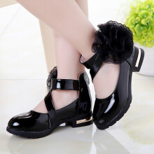 (33) Girls PU Leather Party Shoes Anti-Slip Breathable