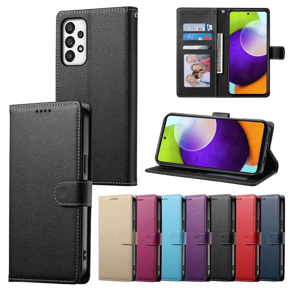 Leather Wallet Phone Case Compatible With Samsung Galaxy A73/A53/A33/A23/A13/A72/A52/A32/A22/A12/A71/A51/M13/M23 9097180854951