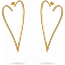 Heart Stud Earrings for Women 18K Gold Plated Hypoallergenic