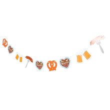 1 guirlande Oktoberfest rectangulaire en papier de couleurs assorties, motif festif, décorations de fête allemandes