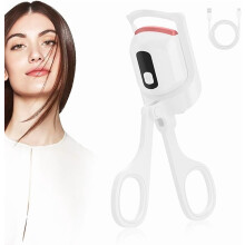 Heated Eyelash Curler, Electric Rechargeable with LCD & 3 Heat Modes – Pink (1pc), compatible with all lash types