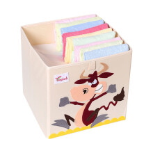 Boîte de rangement pliable pour jouets d'animaux, 33 x 33 x 33 cm, panier de rangement pliable pour garçons et filles
