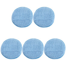 5Pcs Microfiber Round Sponges for Car Waxing Sponge 11.8X5.1In Blue