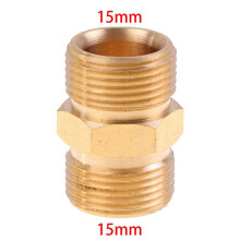 Adaptateur de raccord de tuyau femelle M22 14/15 mm à filetage mâle M22 pour nettoyeur haute pression, en cuivre.