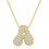 Bubble Letter Necklace 18K Gold-Plated Initial Pendant 18 1