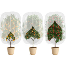 3-teiliges Garten-Obstbaumnetz (1,2 x 1,5 m) mit Reißverschluss und Kordelzug – Schutz für Heidelbeeren, Tomaten und Erdbeeren vor Vögeln,