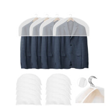 Garment Shoulder Covers,Clothes Suit Protectors Breathable Garment Dust Covers for Suit,Coats,Jackets,Dress Closet Storage,10Pack,White