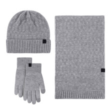 Children Hat Scarf And Glove Set Fashionable Outdoor Baby Warm Three Piece Set