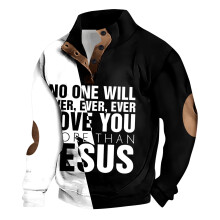 Men's Oversized Crewneck Sweatshirt Easter Print Long Sleeve