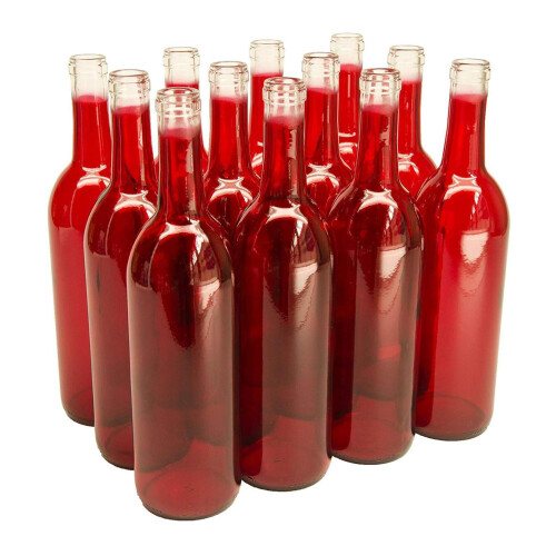 750 ml Red Bordeaux Bottles, 12 per case