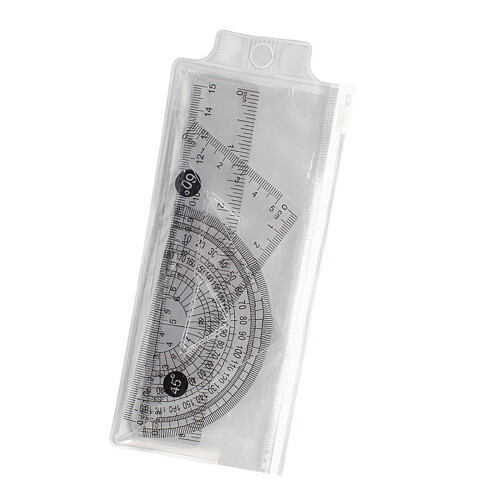 4 Pcs Plastic Ruler Set Math Geometry Set Triangle Ruler Drawing Tool Drafting Supplies for Artists and Students