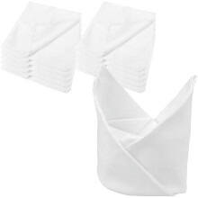 White Cotton Dinner Napkins Square 5 Pcs