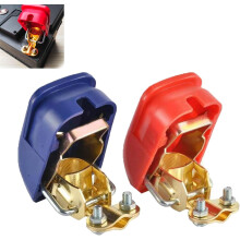Smart Copper Battery Clamps with Auto Shut-Off, Quick Release Top Post Connectors, Compatible with 1.5mm Negative/Positive Terminals