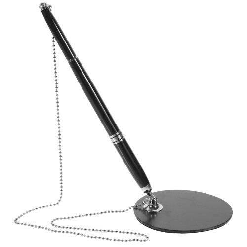 Στυλό HEMOTON Desktop Signature Writing με Stand, Μελάνι Υποδοχής Ασημί
