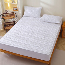 Quilted Fitted Sheet | Winter Warm & Breathable Mattress Protector Cover | Non-Slip Pocket Design | 90x200x30cm | Polyester Microfiber | 1 Piece