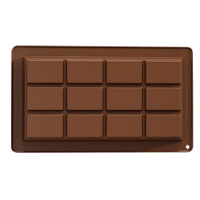 Food-Grade Silicone Chocolate Bar Mold, Non-Stick, 1 Pack