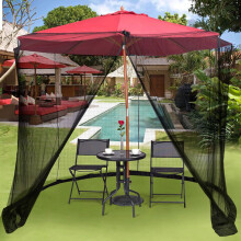 Up to 70% OFF! Outdoor Patio Umbrella Bug Screen Mesh Canopy – Adjustable Mosquito Net Tent, Lightweight 100% Polyester