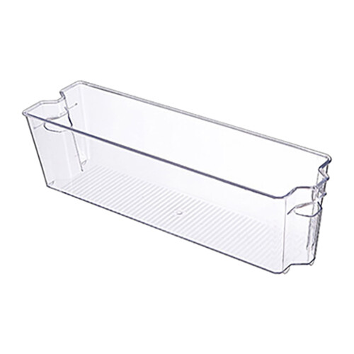 XiYing Clear Pull-Out Stackable Refrigerator Drawer Organizer with Handle, Divided Food Storage Container for Fridge, Kitchen Use, 2-Pack