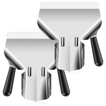 2Pcs Stainless Steel French Fry & Popcorn Scoop with Handle – Dishwasher Safe, Compatible with All Popcorn Machines