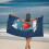 Red Heart Goalpost Beach Towel Microfiber 140x70cm 1