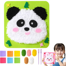 DIY Embroidery Doll Set for Kids – Cartoon Animal Felt Stitching Kit with Stickers, Sewing Crafts & Arts, 1 Pack