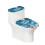 WC-Deckelbezug Schneemann Schneeflocken Stretch-Passform 1