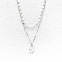 (Silver) 2pcs Fairy Necklace, Clavicle Chain for Party Decor