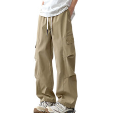 Men's Casual Cargo Pants Lightweight Loose Fit Streetwear Straight Leg Everyday Comfortable Trousers For Summer Wear