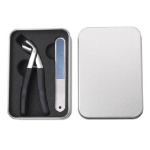 Stainless Steel Curved Nail Clippers - Hanging Rubber Handle, Large Opening for Easy Nail Trimming, Single Pack