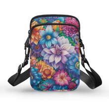 Kvety Crossbody kabelka Dvojitá vrstva Malá ležérna