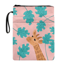 Funda para Biblia con diseño de hojas tropicales de jirafa, poliéster (1 unidad)