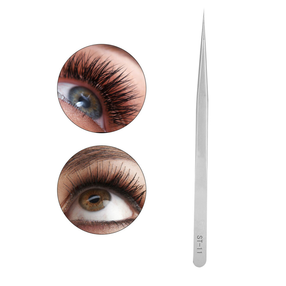 Stainless Steel False Eyelash Tweezers Kit ST-11 for Lash Extension, 4 Styles