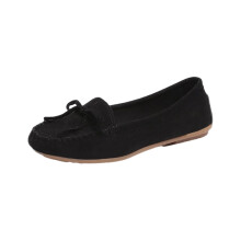 (Black, 38) Women\'s Bowknot Loafers - Comfortable & Non-Slip Beach Shoes
