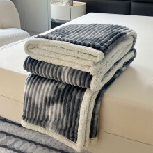 Double Layer Thickened Blanket Lamb's Wool Milk Fleece Blanket Cover Blanket Nap Flannel Throw Size Lightweight Fleece Blanket 100x70cm