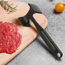 Heavy Duty Multi-Sided Meat Tenderizer & Pounder with Textured/Flat Surfaces – Compatible with Steaks, Chicken, Beef, Seafood, Shellfish – for