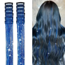 Kit de mechas doradas para el cabello (12 piezas), con clip, resistentes al calor, compatibles con mechas Fairy Hair.