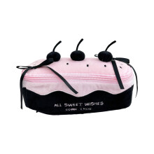 Cute Cherry Cake Pencil Bag – High-Aesthetic Stationery Pouch, Large Capacity for Campus & Personal Items