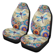 Pokrowce na przednie fotele samochodowe Mandala Dragonfly, 2 szt., uniwersalne, pasujące do samochodów osobowych/ciężarówek/SUV-ów/vanów,