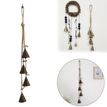 Farmhouse Witch Bell Wind Chimes for Door Knob – Bronze Outdoor Hanging Decor, Compatible with Feng Shui & Witchcraft
