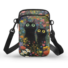 Dámska kvetinová crossbody kabelka z polyesteru, malá kabelka...