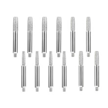 Chainsaw Sharpening Bits Set 12 PCS Carborundum 3 Sizes Hand Crank Jigs for 12-20” Chainsaws