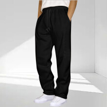Pantalon de détente SYMOID Grandes Tailles 4XL - Coupe décontractée - 100 % polyester léger à séchage rapide, taille élastiquée avec cordon
