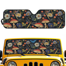 Floral Mushroom Windshield Sun Shade for Jeep Wrangler JL