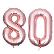 Ballons chiffres or rose, lot de 2, 101,6 cm (40 pouces), en aluminium