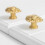 2Pcs Golden Brass Rose Drawer Knobs Elegant French Design Cabinet Pulls 4